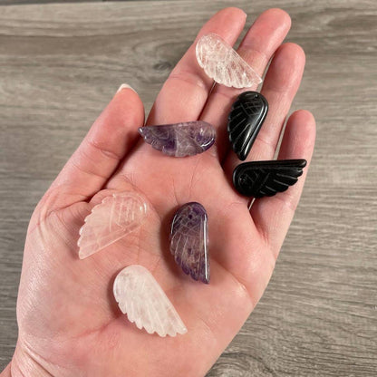 Gemstone Angel Wing Beads for Jewelry Making and Crafts