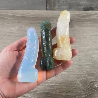 Crystal Phallic Figurine - Penis – Medium Carved Gemstone Statue
