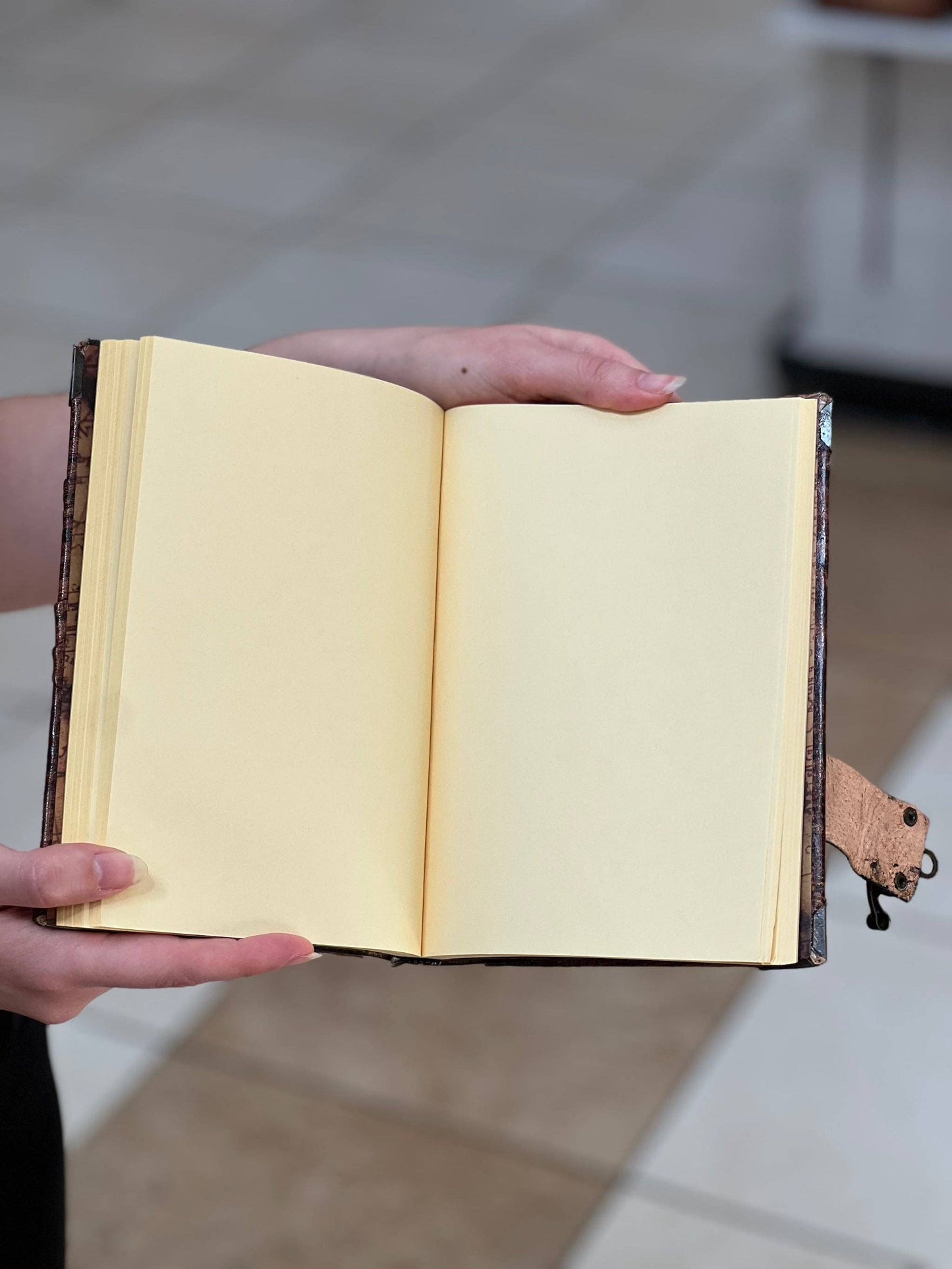 Handmade Leather Journal Belt Strap Turtle Brown