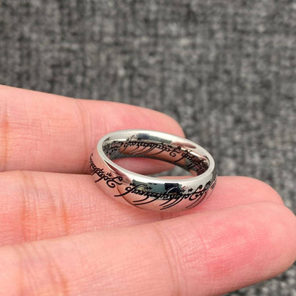 The Ring of Power - Lord of The Rings 6mm Stainless Steel Ring