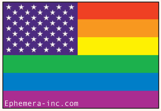 Magnet-(Rainbow American Flag)