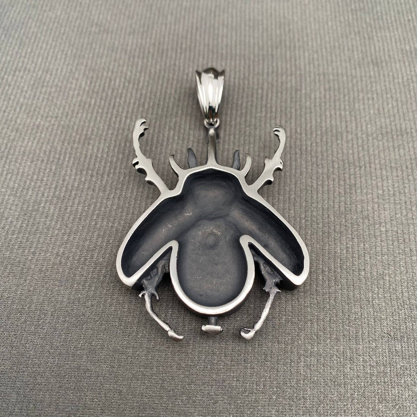 Mechanical Beetle Stainless Steel Pendant
