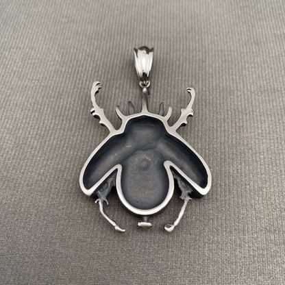 Mechanical Beetle Stainless Steel Pendant