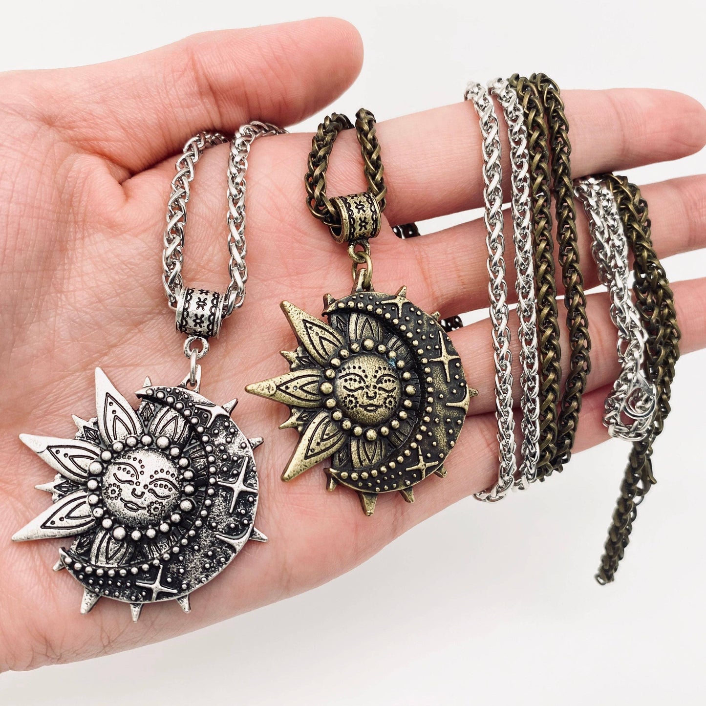 Sun Moon Pendant Necklace - MJ/MS
