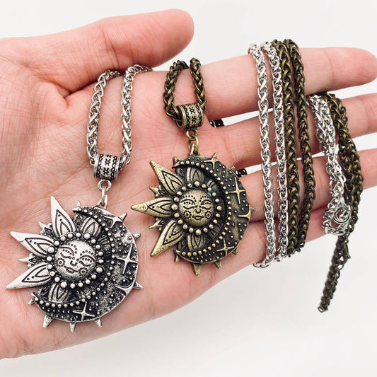 Sun Moon Pendant Necklace - MJ/MS