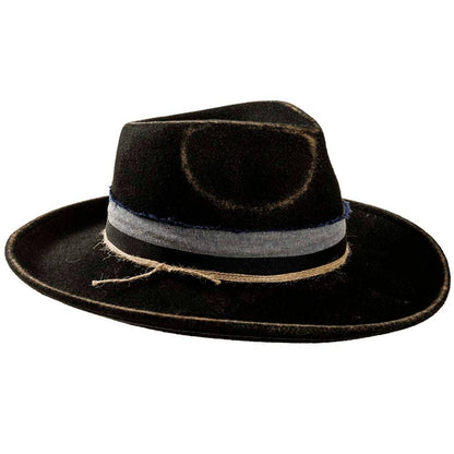 Crushable Wool Felt Teardrop Fedora Hat - Style Small Town