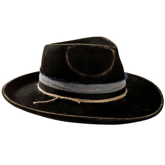 Crushable Wool Felt Teardrop Fedora Hat - Style Small Town