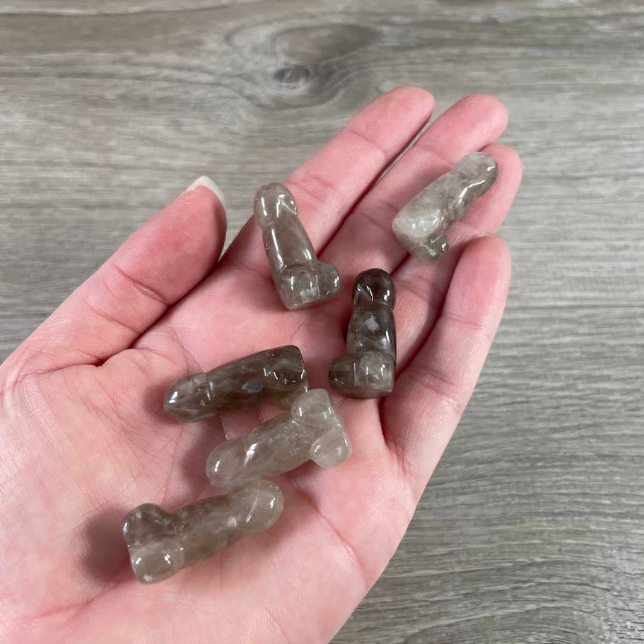 Crystal Phallic Figurine - Penis – Small Carved Gemstone Statue