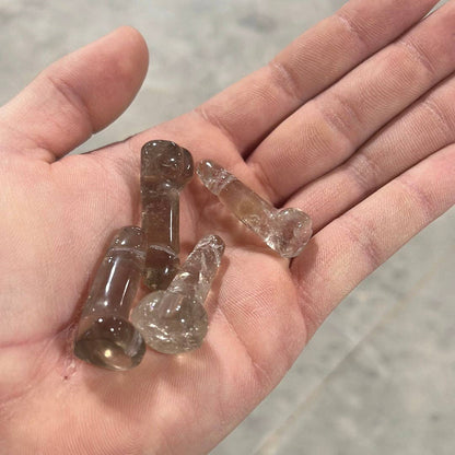 Crystal Phallic Figurine - Penis – Small Carved Gemstone Statue
