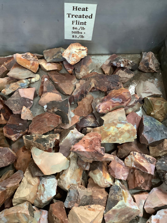Heat Treated Flint rough per piece