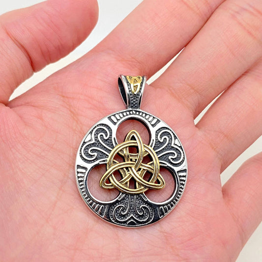 Celtic Concentric Knot Stainless Steel Pendant - MJ/MNP
