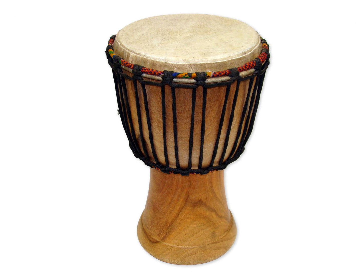African Djembe Hand Drum Instrument 12" Tall w/ Goat Hide