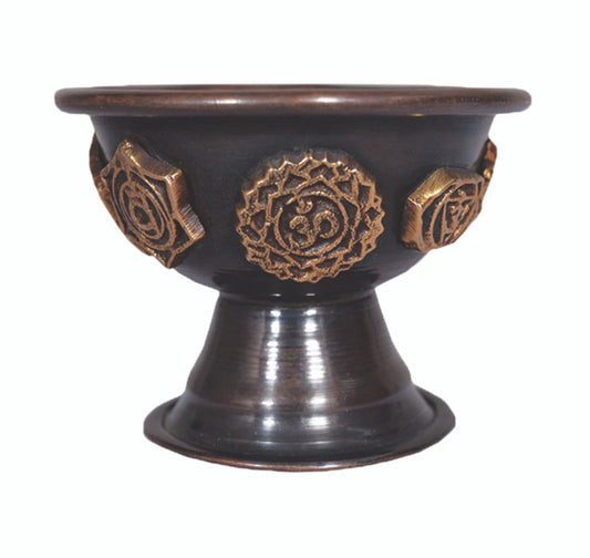 7 Chakras Copper Tibetan Burner3”