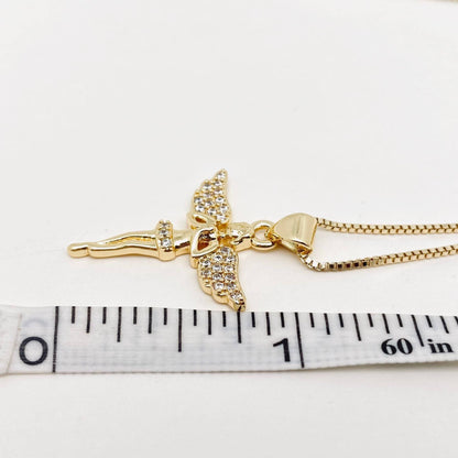 Golden Angel Cham Pendant Necklace