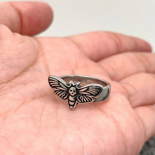 Women's Stainless Steel Moth Ring