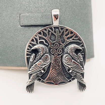 Viking Double Crow Stainless Steel Pendant - MJ/MNP