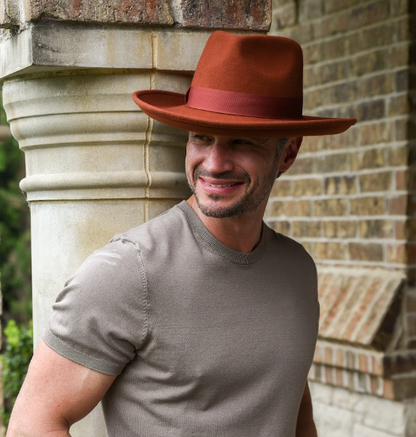Crushable Wool Felt Teardrop Fedora Hat - Style Oakley