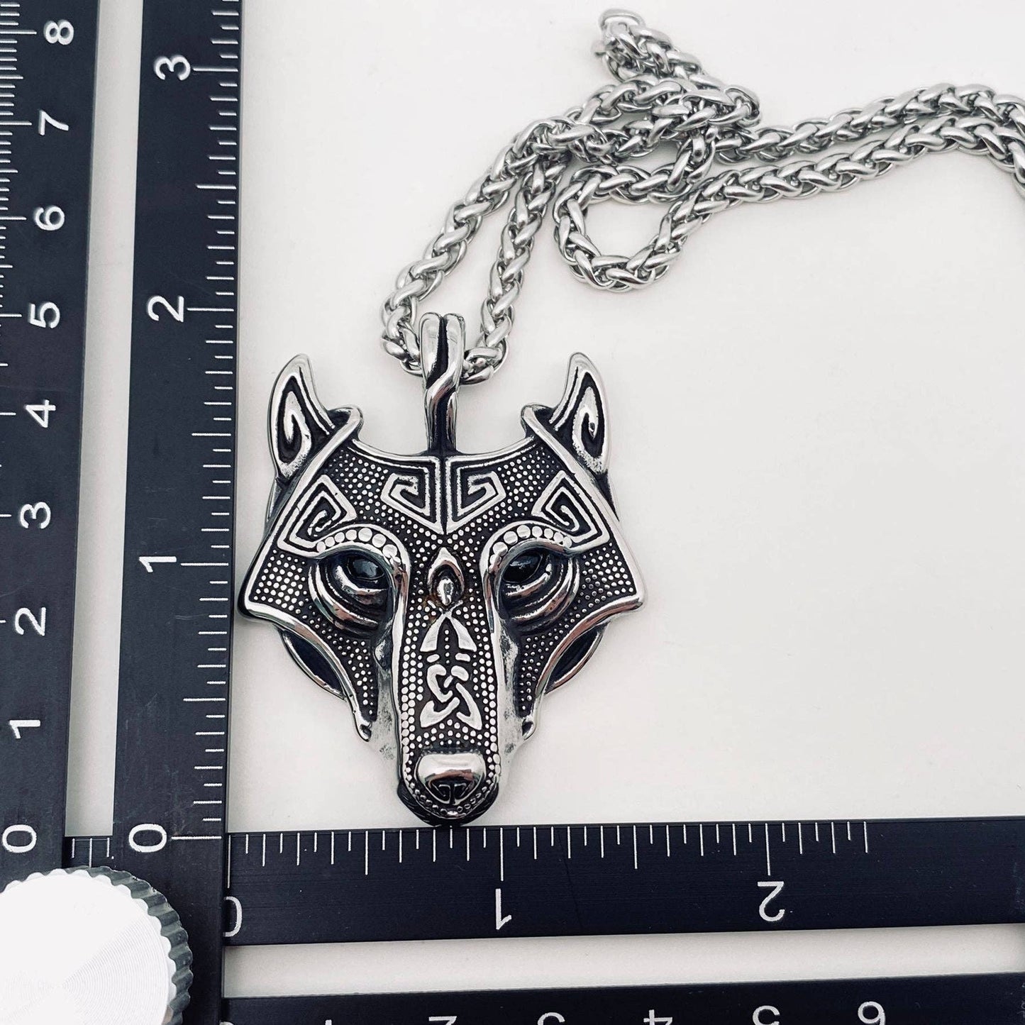 Viking Celtic Wolf Head Amulet Pendant Necklace - MJ/MNP