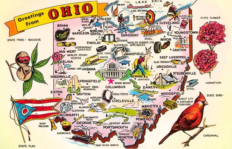 Sticker OH-519 Greetings from Ohio