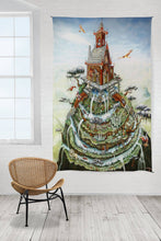 Load image into Gallery viewer, Heady Art Print Tapestry Mountain House