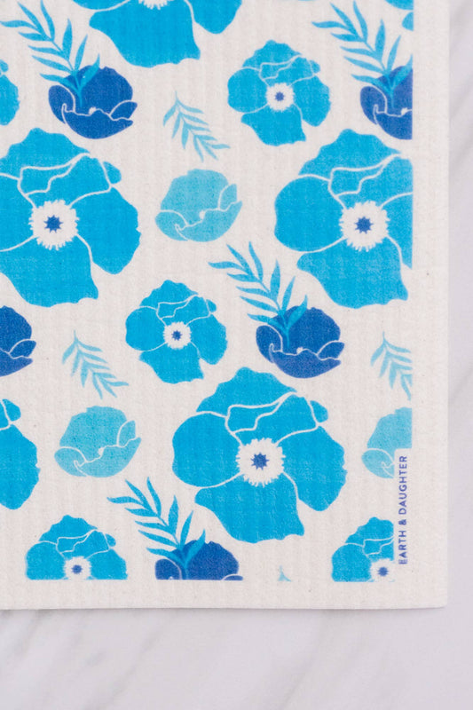 WASHCLOUD® INDIGO POPPY™ Swedish Dish Cloth - No Tox Life