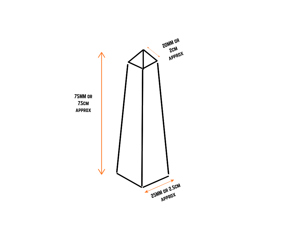 Tiger Eye Gemstone Tower Obelisk 4 Faceted 7.5CM Aprox