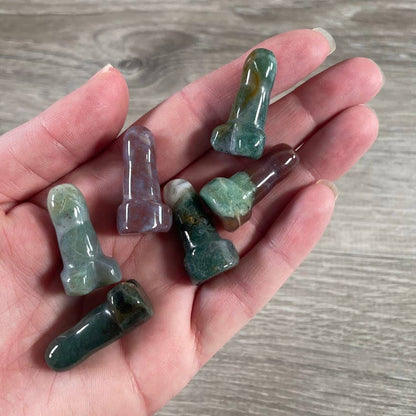 Crystal Phallic Figurine - Penis – Small Carved Gemstone Statue