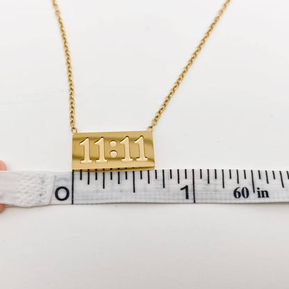 "11:11" Charm Pendant Stainless Steel Necklace