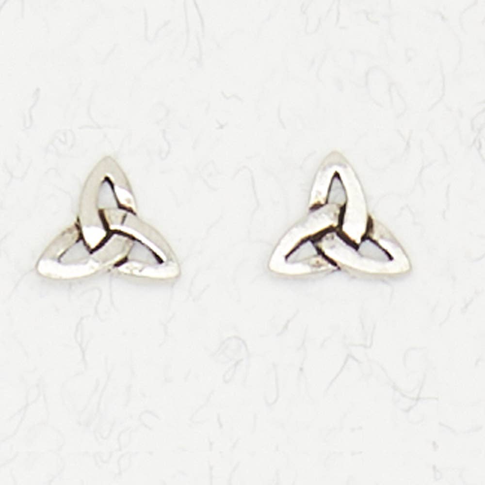 Sterling Silver Ear Studs - Celtic Weave