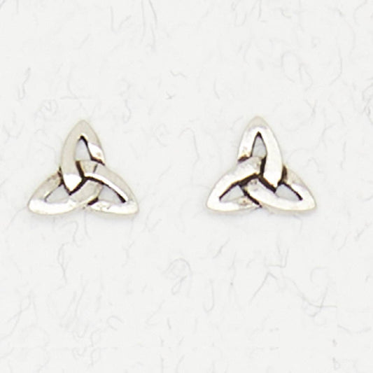 Sterling Silver Ear Studs - Celtic Weave
