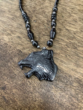 Load image into Gallery viewer, Hematite Necklace with Carved pendant