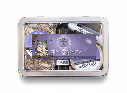 Sleep & Serenity Care Package - 4-Piece Kit for Inducing Sleep, Balancing Sleep Patterns, Ease Stress, Calm Anxiety