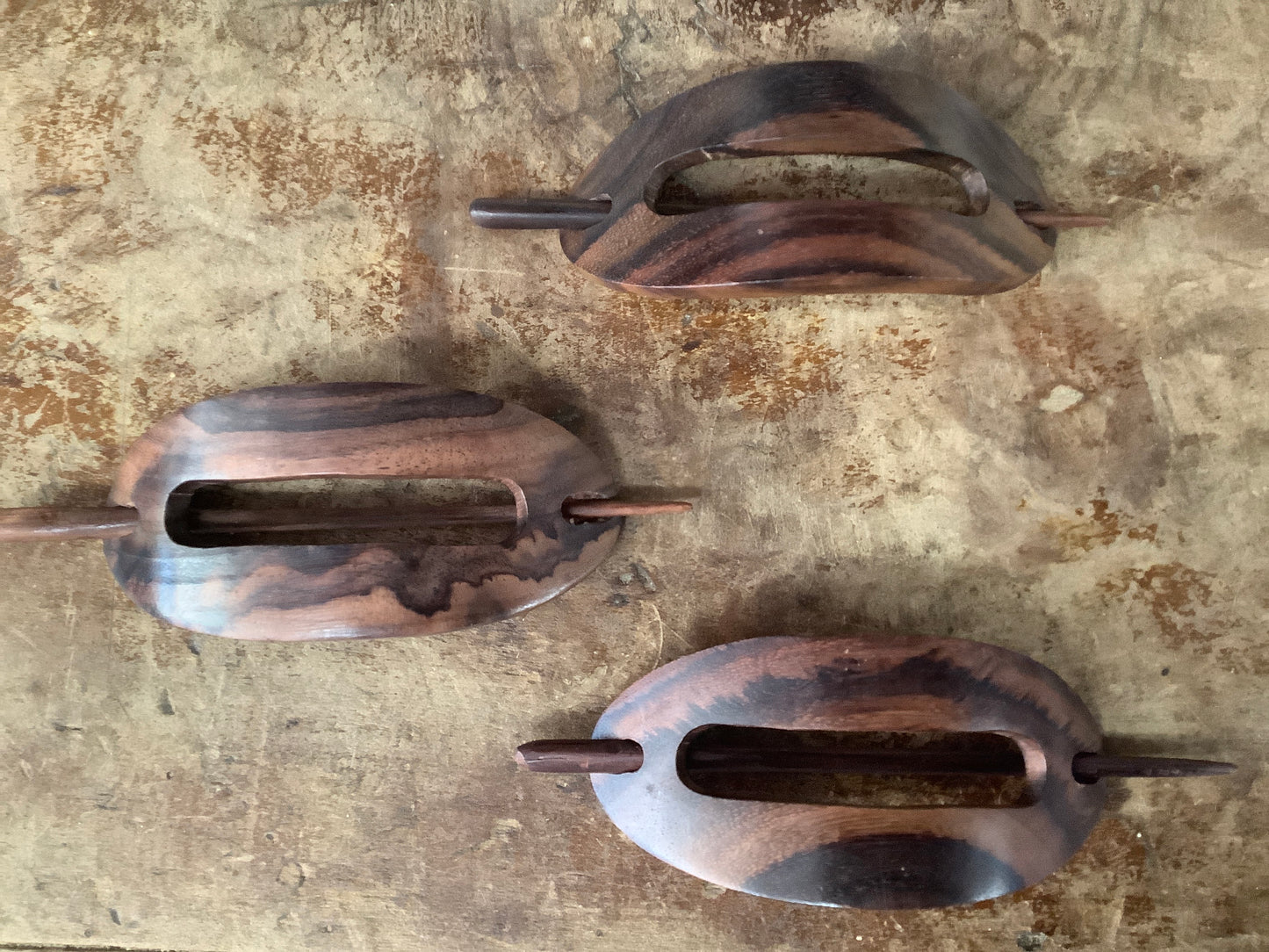 Wooden hair stick barrette