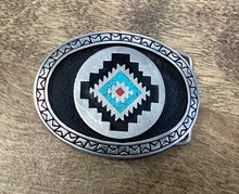 Load image into Gallery viewer, Belt Buckle Turquoise and Silver