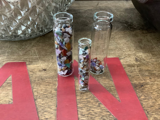 Gemstone confetti for vials