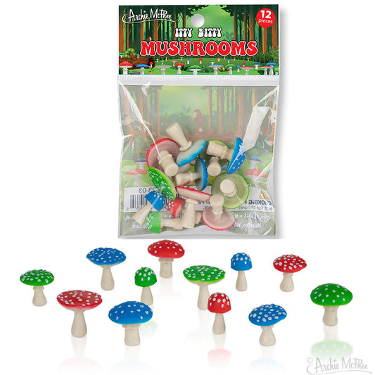 Itty Bitty Mushrooms bag of 12