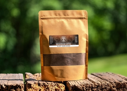Mushroom Coffee - Fine Coffee + Medicinal Mushrooms for Sharpening Brain Function, Stress Relief, Immune Boost, Heart Health, Positive Mood