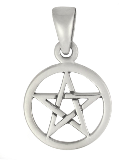 Small Sterling Silver Pentagram Pendant