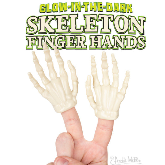 Glow-in-the-dark Skeleton Finger Hands