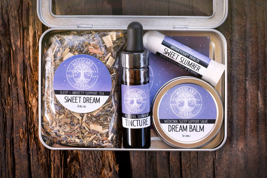 Sleep & Serenity Care Package - 4-Piece Kit for Inducing Sleep, Balancing Sleep Patterns, Ease Stress, Calm Anxiety
