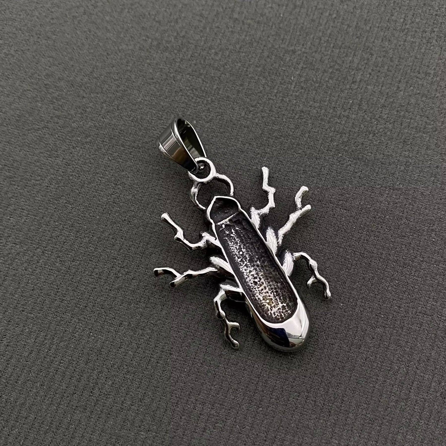 Stainless Steel Beetle Pendant