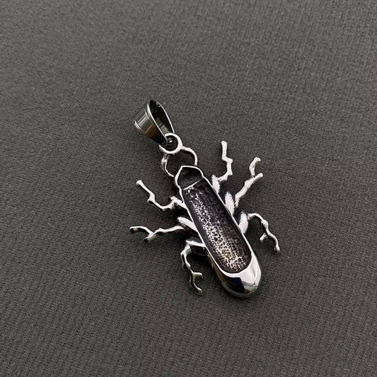 Stainless Steel Beetle Pendant