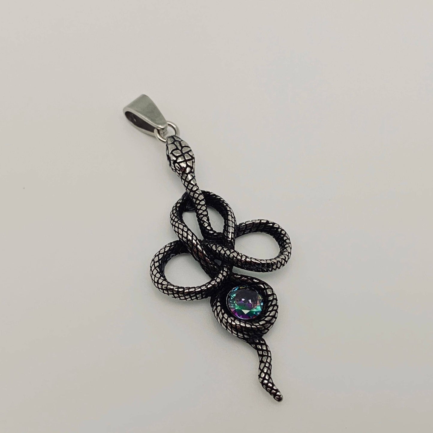 Retro Snake-shaped Stainless Steel Pendants  - MJ/MNP