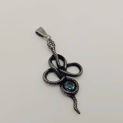 Retro Snake-shaped Stainless Steel Pendants  - MJ/MNP