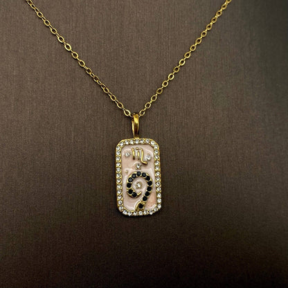 Zodiac 12 Constellations 18K Golden S.Steel Necklace - FGS