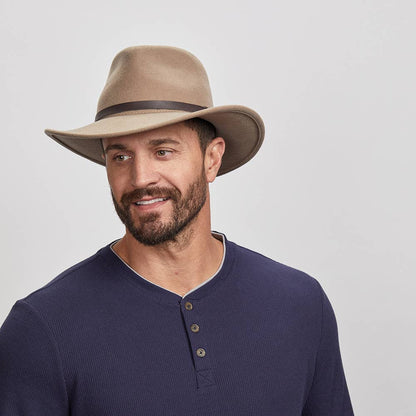 Crushable Wool Felt Outback Hat - Style Pathfinder