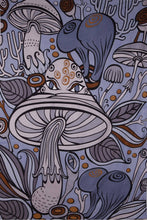 Load image into Gallery viewer, MuShroom Teacher Tapestry Grey Hippie Dorm Tapestries Boho