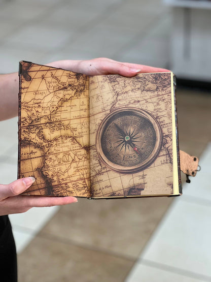 Handmade Leather Journal Belt Strap Turtle Brown