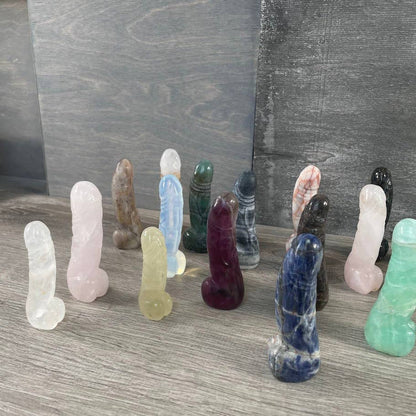 Crystal Phallic Figurine - Penis – Medium Carved Gemstone Statue