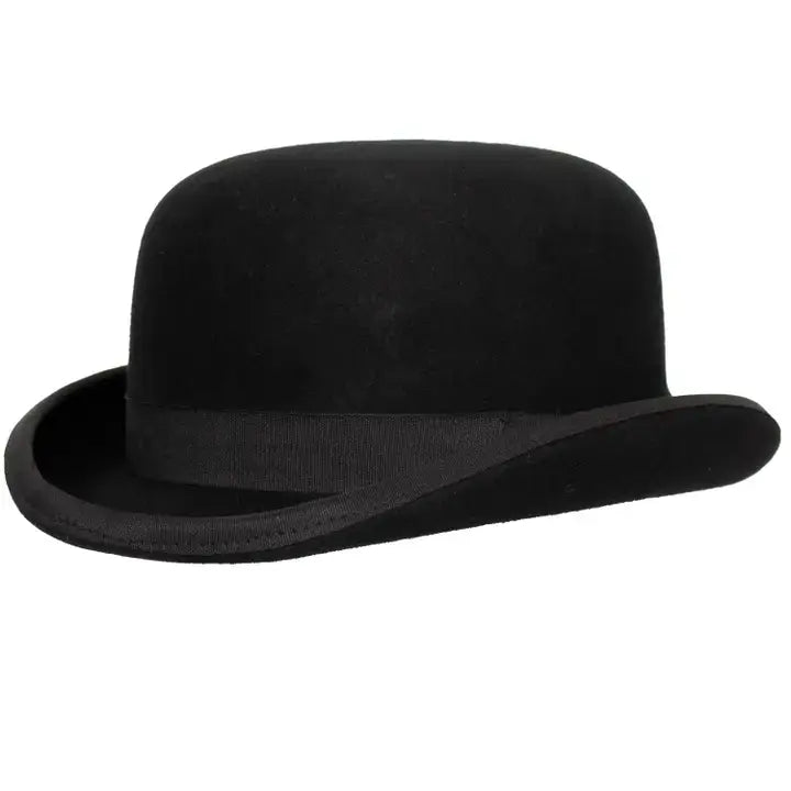 Fleming Black Wool Derby by 9th Street Hats - Open Sizing 6